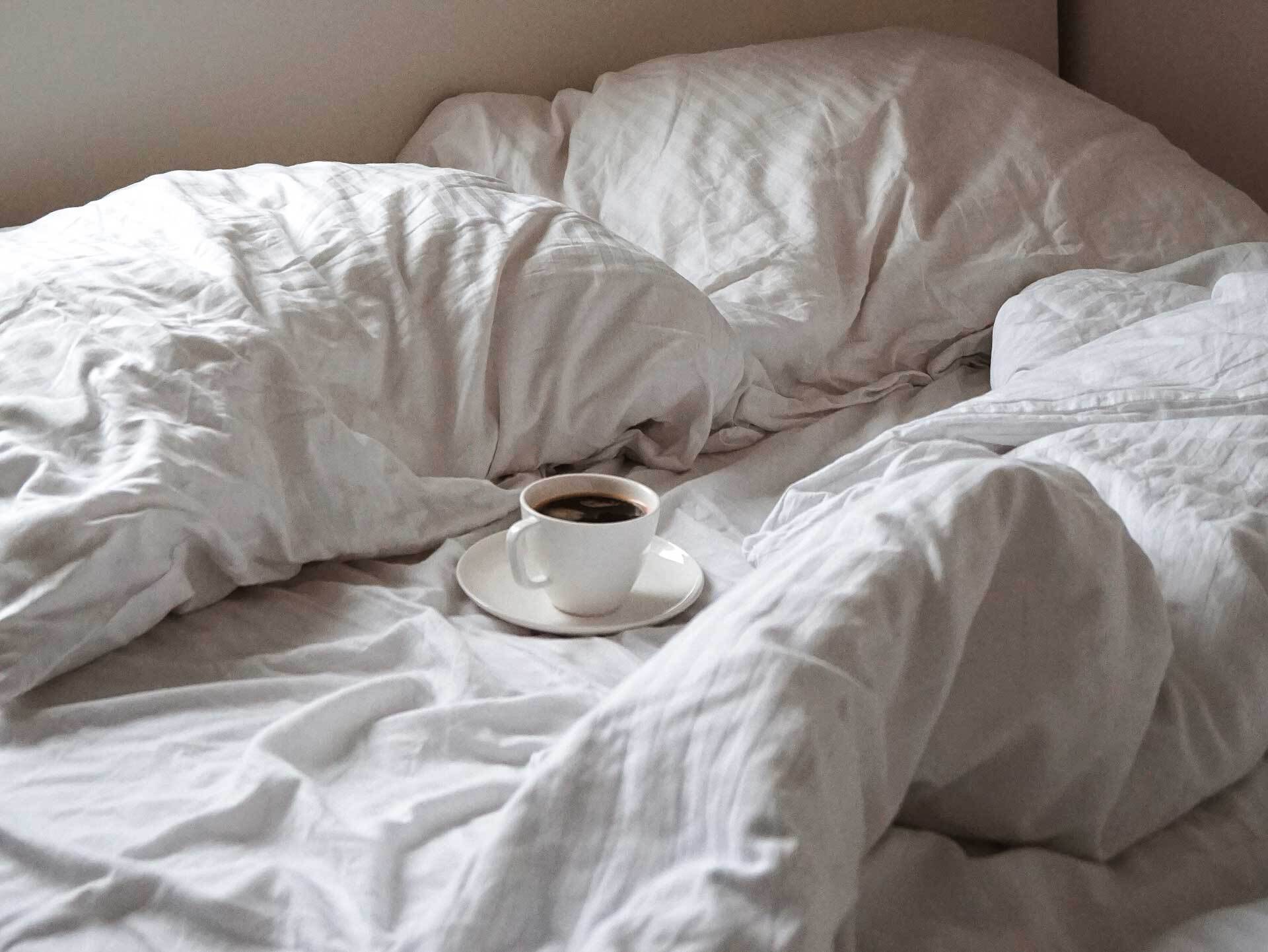 kopje koffie in bed