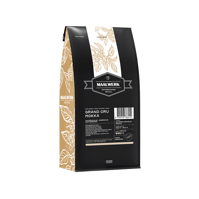 Maalwerk Grand Cru Mokka Decaf bonen