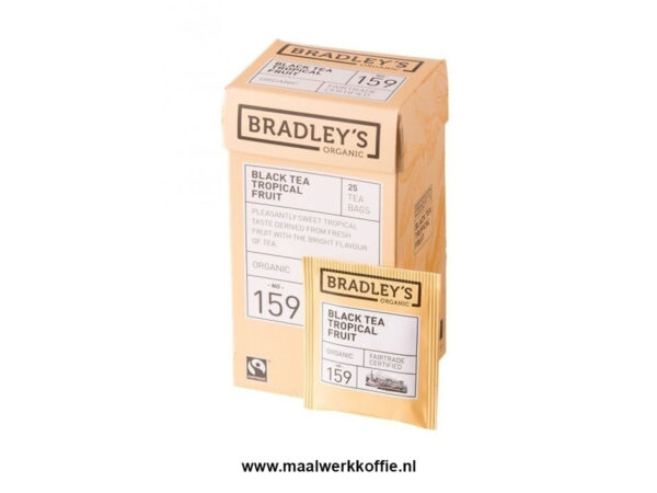 Bradley's-black-tea-tropical-fruit. Zwarte thee tropisch fruit bio fairtrade